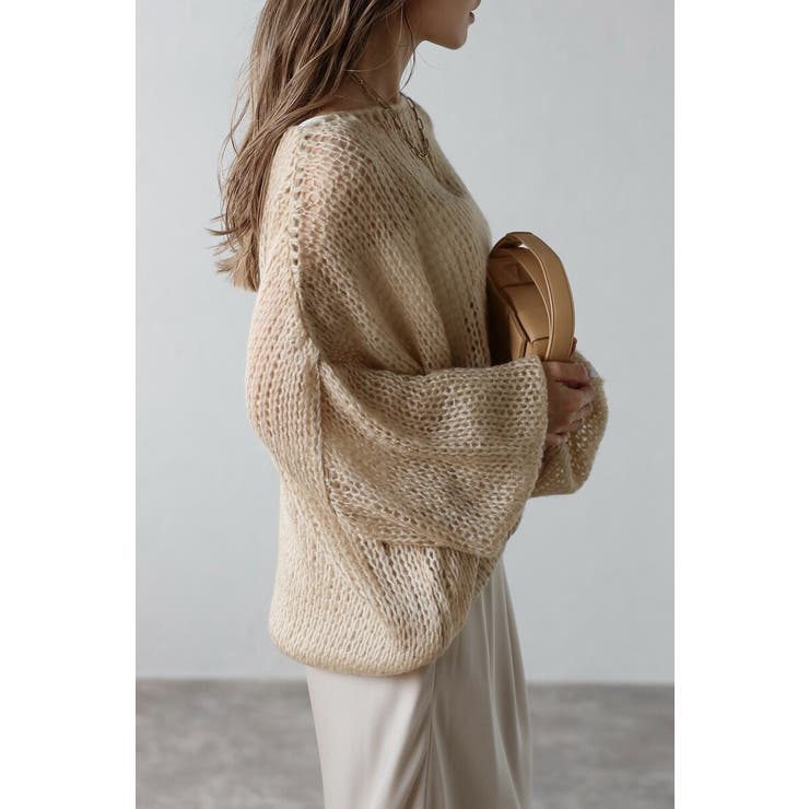 モヘアタッチローゲージシアーニット 88-004311 | BONJOUR SAGAN | 詳細画像2 