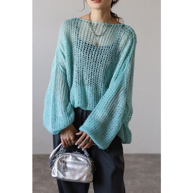 モヘアタッチローゲージシアーニット 88-004311 | BONJOUR SAGAN | 詳細画像15 