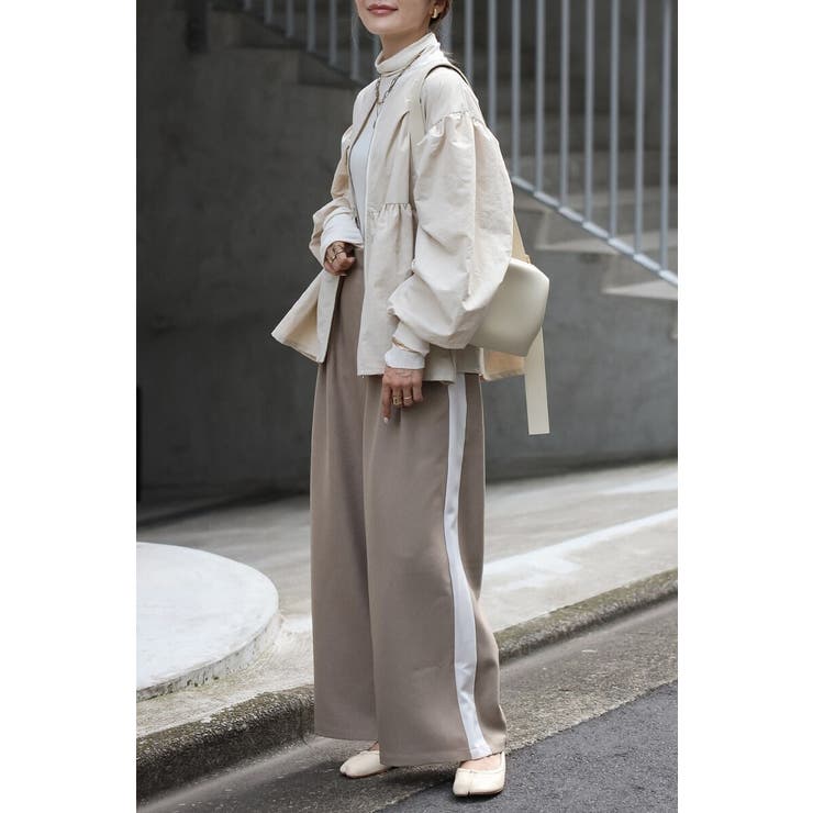 ぺプラムジップナイロンブラウス 88-004315 | BONJOUR SAGAN | 詳細画像2 