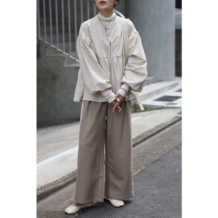 ぺプラムジップナイロンブラウス 88-004315 | BONJOUR SAGAN | 詳細画像4 