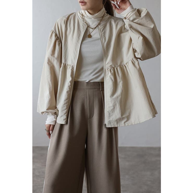 ぺプラムジップナイロンブラウス 88-004315 | BONJOUR SAGAN | 詳細画像5 