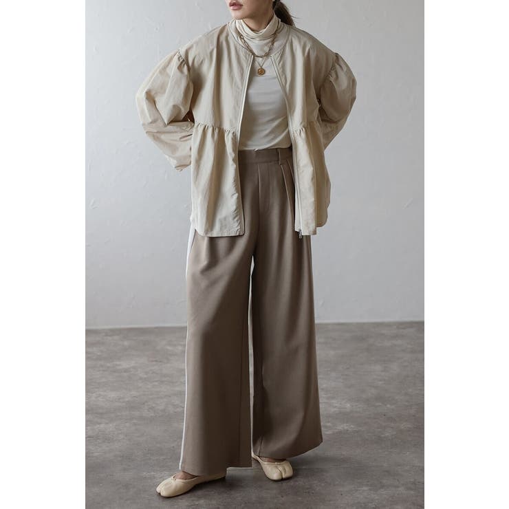 ぺプラムジップナイロンブラウス 88-004315 | BONJOUR SAGAN | 詳細画像6 