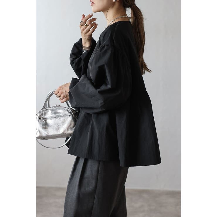 ぺプラムジップナイロンブラウス 88-004315 | BONJOUR SAGAN | 詳細画像16 