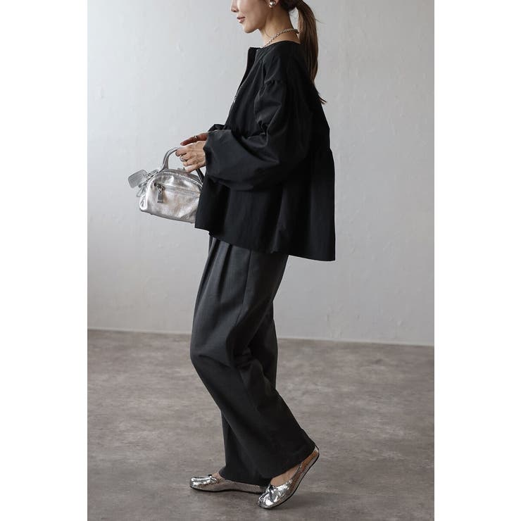 ぺプラムジップナイロンブラウス 88-004315 | BONJOUR SAGAN | 詳細画像17 