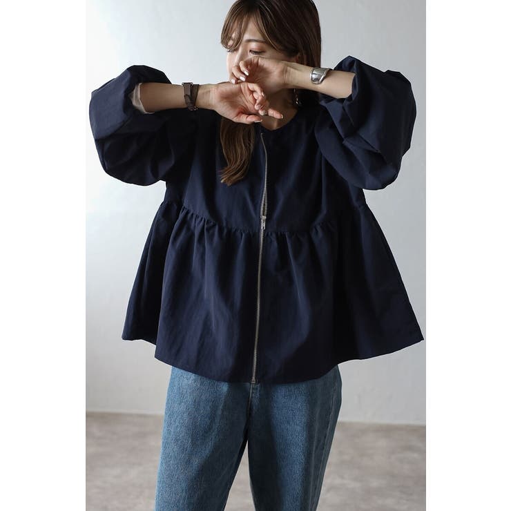 ぺプラムジップナイロンブラウス 88-004315 | BONJOUR SAGAN | 詳細画像21 