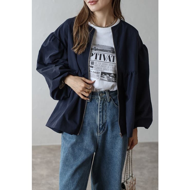 ぺプラムジップナイロンブラウス 88-004315 | BONJOUR SAGAN | 詳細画像22 