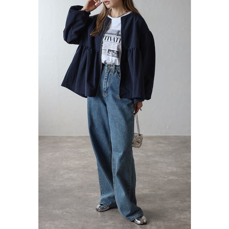 ぺプラムジップナイロンブラウス 88-004315 | BONJOUR SAGAN | 詳細画像23 