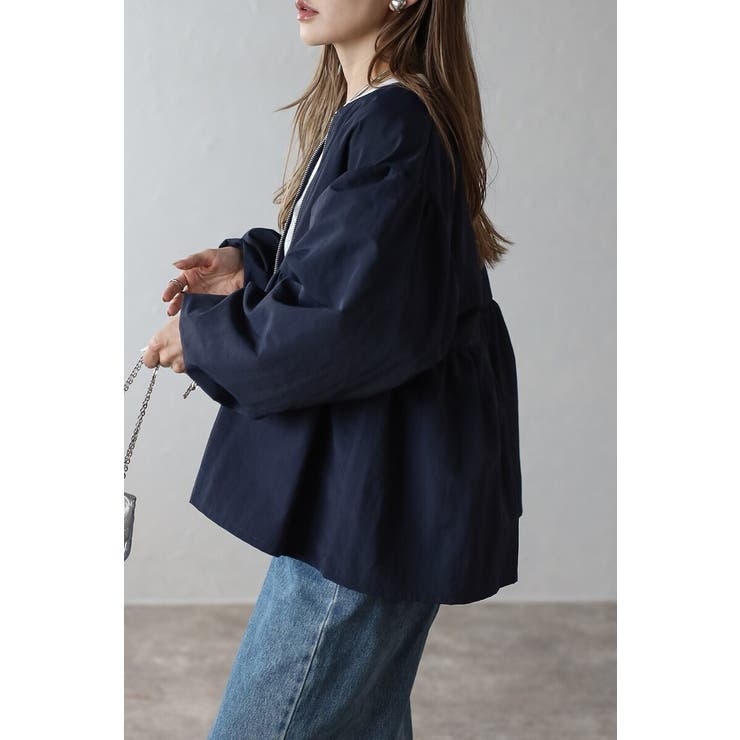 ぺプラムジップナイロンブラウス 88-004315 | BONJOUR SAGAN | 詳細画像24 