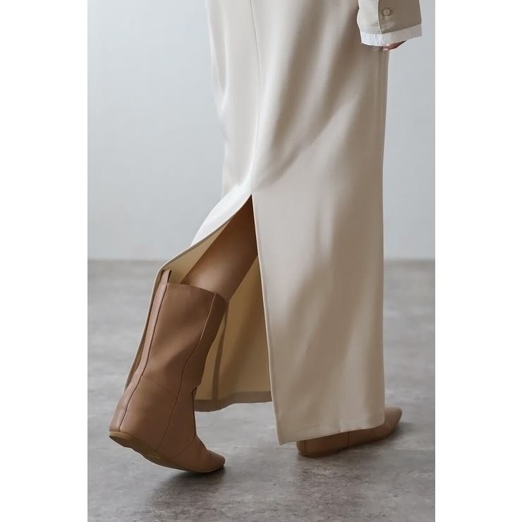 BEIGE | インヒールミドルブーツ 88-004318 | BONJOUR SAGAN