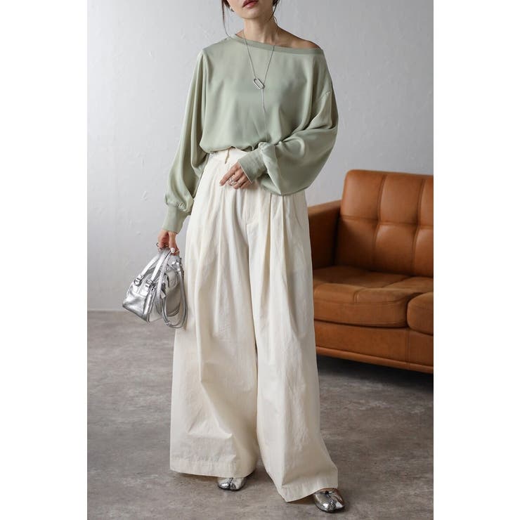 サテンロングスリーブTシャツ 88-004345 | BONJOUR SAGAN | 詳細画像2 