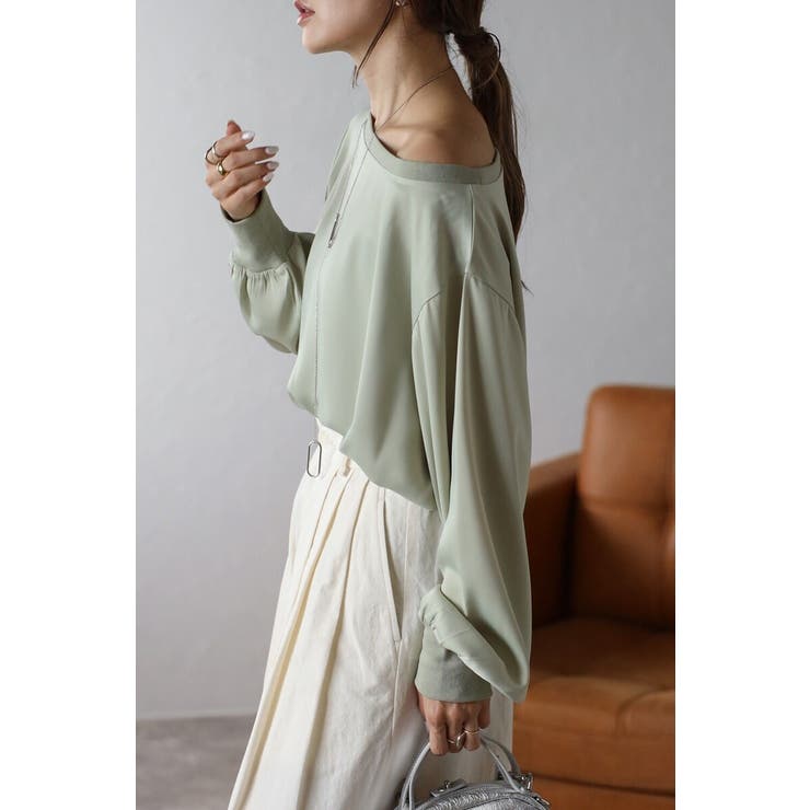 サテンロングスリーブTシャツ 88-004345 | BONJOUR SAGAN | 詳細画像3 