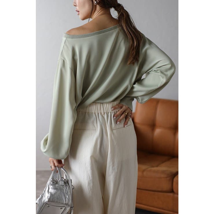 サテンロングスリーブTシャツ 88-004345 | BONJOUR SAGAN | 詳細画像5 