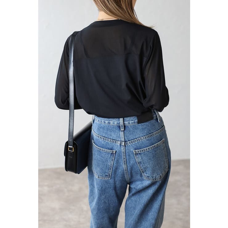 チュール切り替えロングスリーブTシャツ 88-004346 | BONJOUR SAGAN | 詳細画像6 