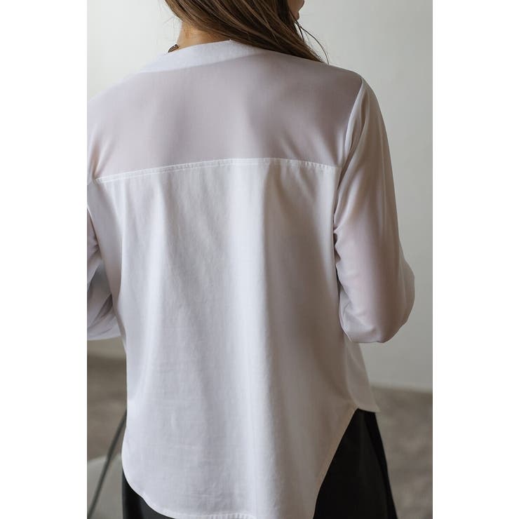 チュール切り替えロングスリーブTシャツ 88-004346 | BONJOUR SAGAN | 詳細画像16 