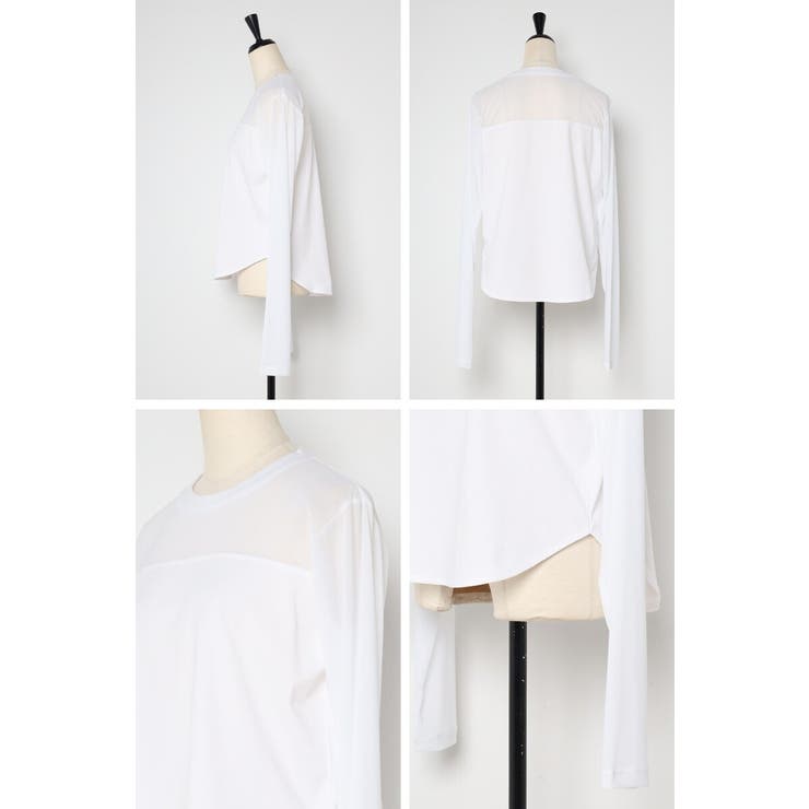 チュール切り替えロングスリーブTシャツ 88-004346 | BONJOUR SAGAN | 詳細画像18 