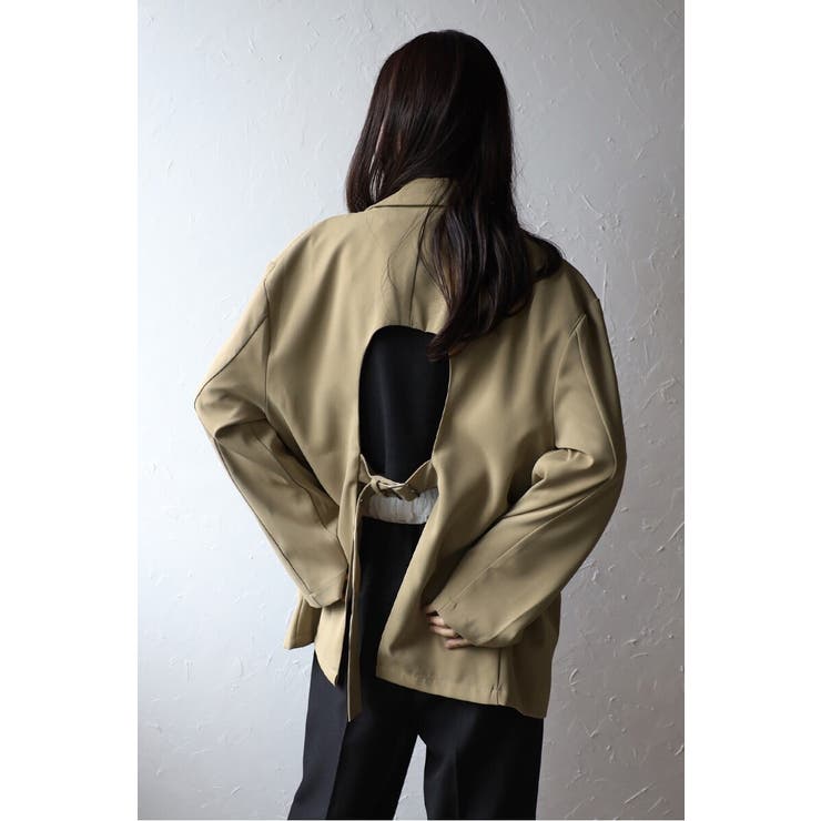 BEIGE | back open tailored | BONJOUR SAGAN