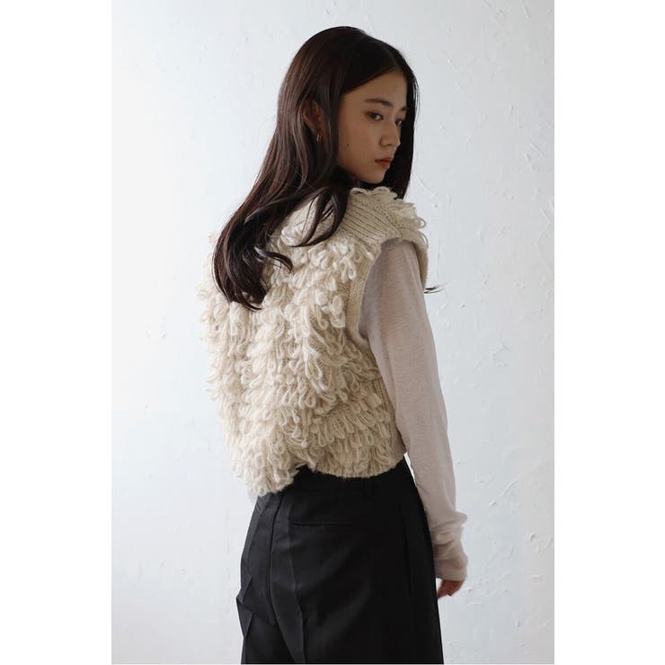 loop knitting vest | BONJOUR SAGAN | 詳細画像3 