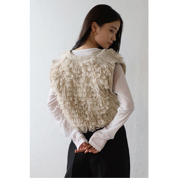 loop knitting vest | BONJOUR SAGAN | 詳細画像5 