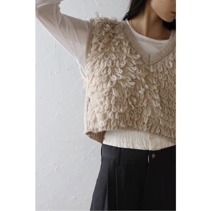 loop knitting vest | BONJOUR SAGAN | 詳細画像9 