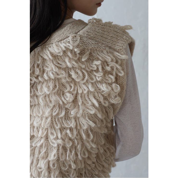 loop knitting vest | BONJOUR SAGAN | 詳細画像10 
