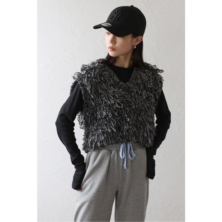 loop knitting vest | BONJOUR SAGAN | 詳細画像15 
