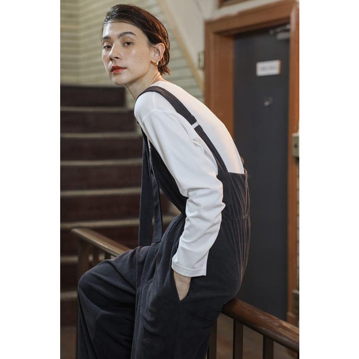 フロントジップコーデュロイオールインワン 88-004353 | BONJOUR SAGAN | 詳細画像3 