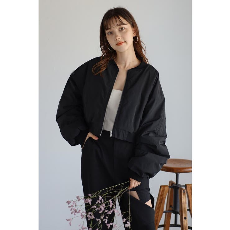 BLACK | cropped MA-1 / クロップド丈MA-1 88-004362 | BONJOUR SAGAN