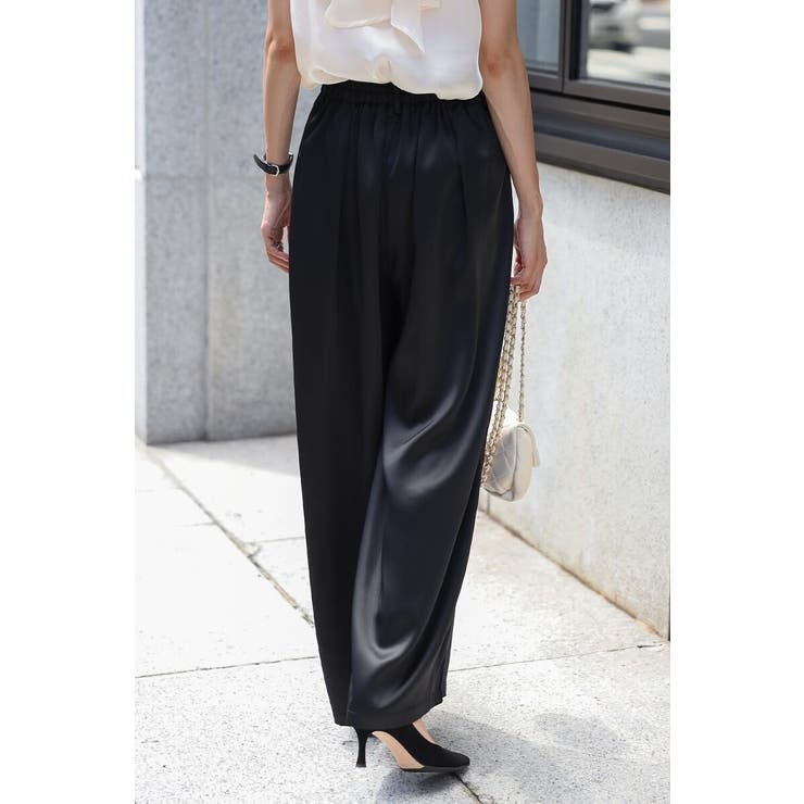 2WAYリボンオーガンジブラウス×サテンタックワイドパンツセットアップ 88 0… | BONJOUR SAGAN | 詳細画像26 