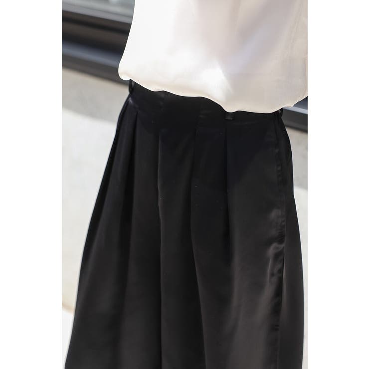 2WAYリボンオーガンジブラウス×サテンタックワイドパンツセットアップ 88 0… | BONJOUR SAGAN | 詳細画像30 