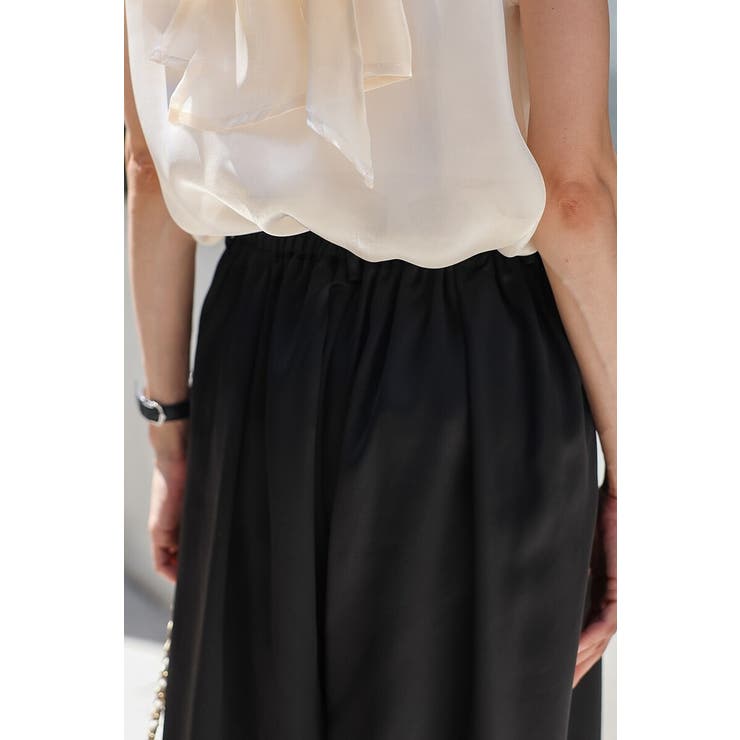 2WAYリボンオーガンジブラウス×サテンタックワイドパンツセットアップ 88 0… | BONJOUR SAGAN | 詳細画像32 