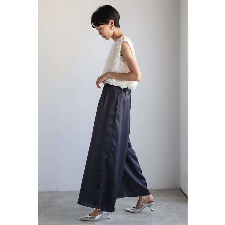 2WAYリボンオーガンジブラウス×サテンタックワイドパンツセットアップ 88 0… | BONJOUR SAGAN | 詳細画像37 