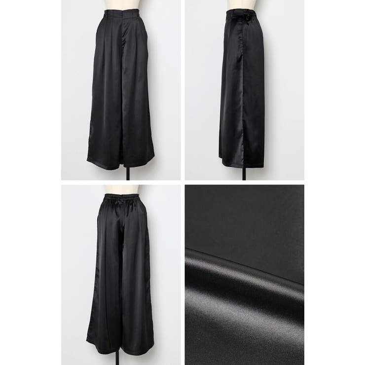 2WAYリボンオーガンジブラウス×サテンタックワイドパンツセットアップ 88 0… | BONJOUR SAGAN | 詳細画像40 