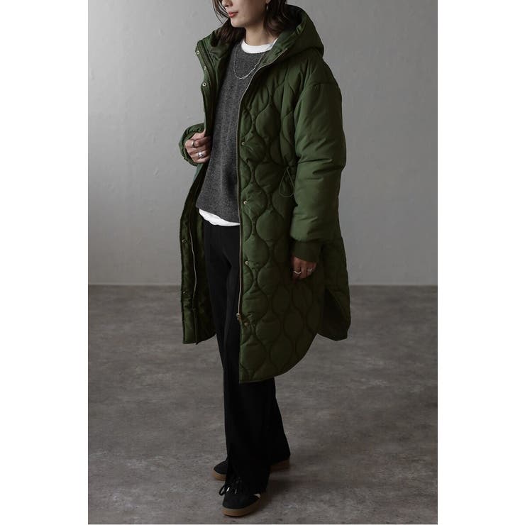 袖切り替えドロストキルティングコート 88-004370 | BONJOUR SAGAN | 詳細画像32 