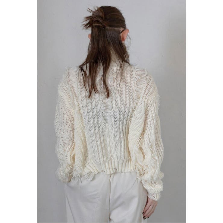 damage fringe knit | BONJOUR SAGAN | 詳細画像4 