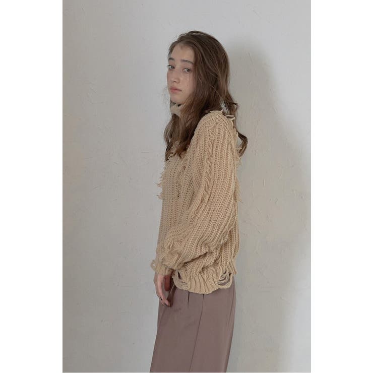 damage fringe knit | BONJOUR SAGAN | 詳細画像19 
