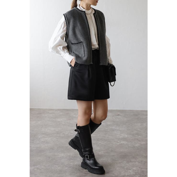 ハマグリステッチニットベスト 88-004375 | BONJOUR SAGAN | 詳細画像3 