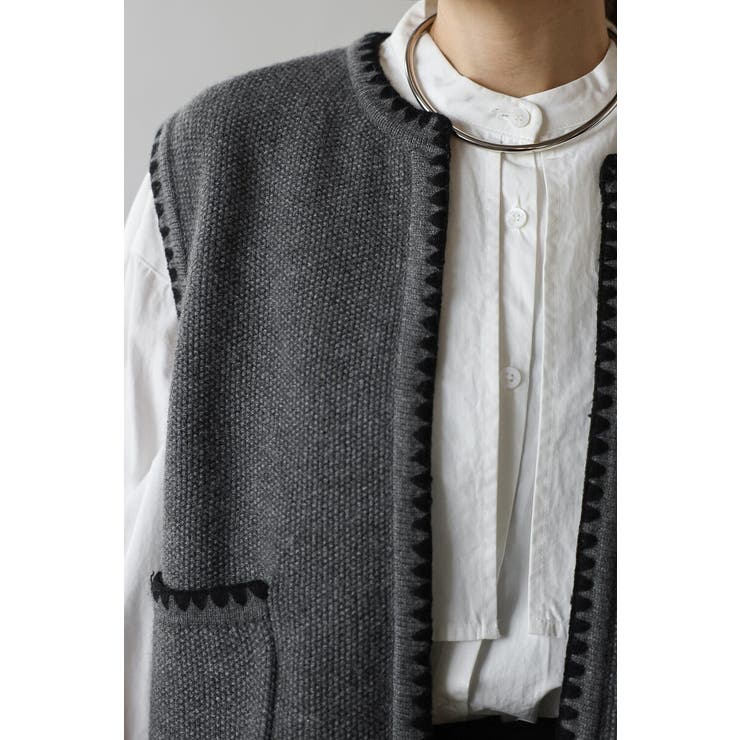 ハマグリステッチニットベスト 88-004375 | BONJOUR SAGAN | 詳細画像6 