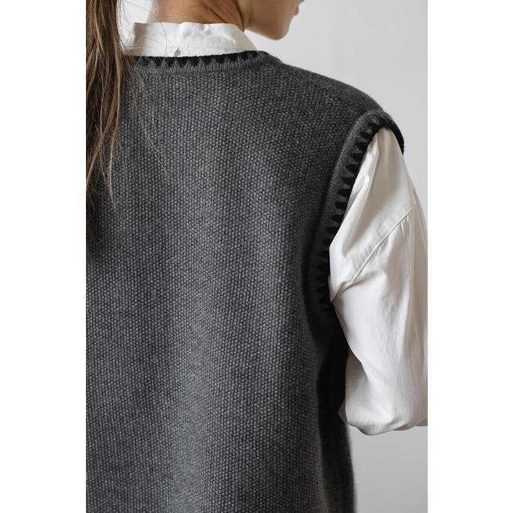 ハマグリステッチニットベスト 88-004375 | BONJOUR SAGAN | 詳細画像8 