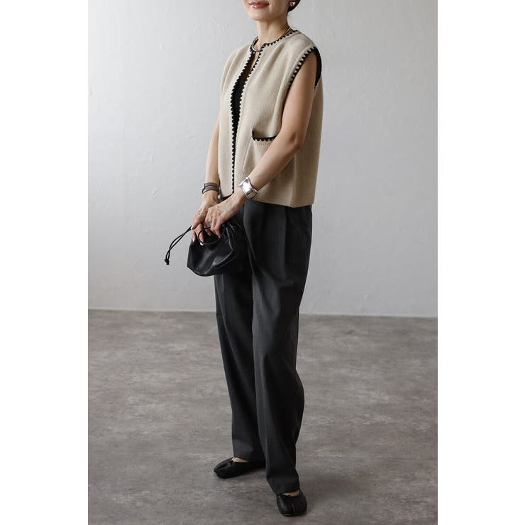 ハマグリステッチニットベスト 88-004375 | BONJOUR SAGAN | 詳細画像17 