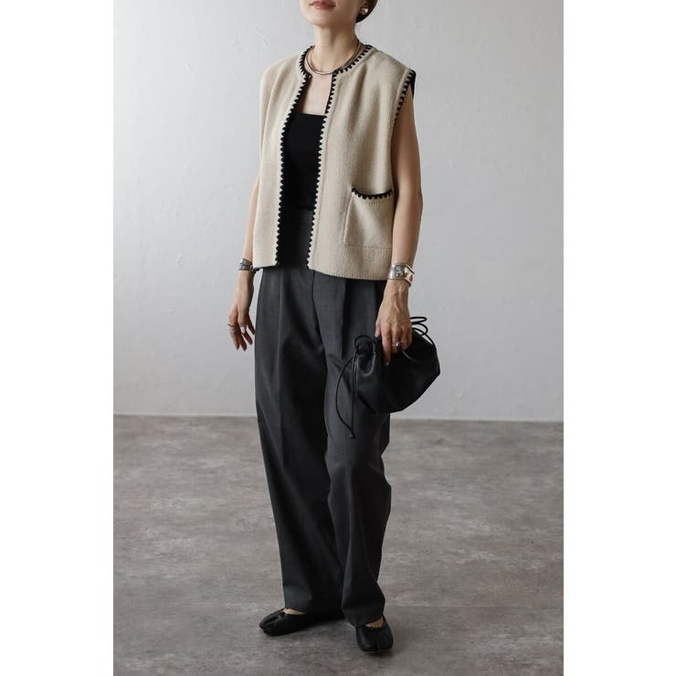 ハマグリステッチニットベスト 88-004375 | BONJOUR SAGAN | 詳細画像18 