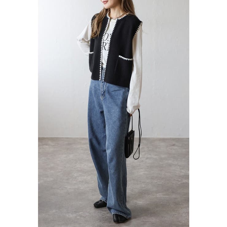 ハマグリステッチニットベスト 88-004375 | BONJOUR SAGAN | 詳細画像23 