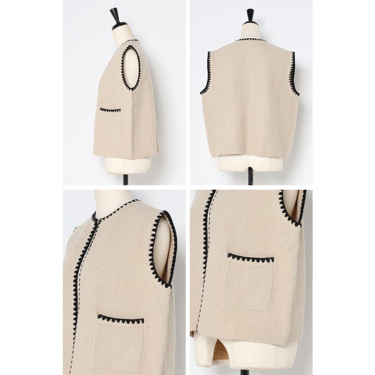 ハマグリステッチニットベスト 88-004375 | BONJOUR SAGAN | 詳細画像27 