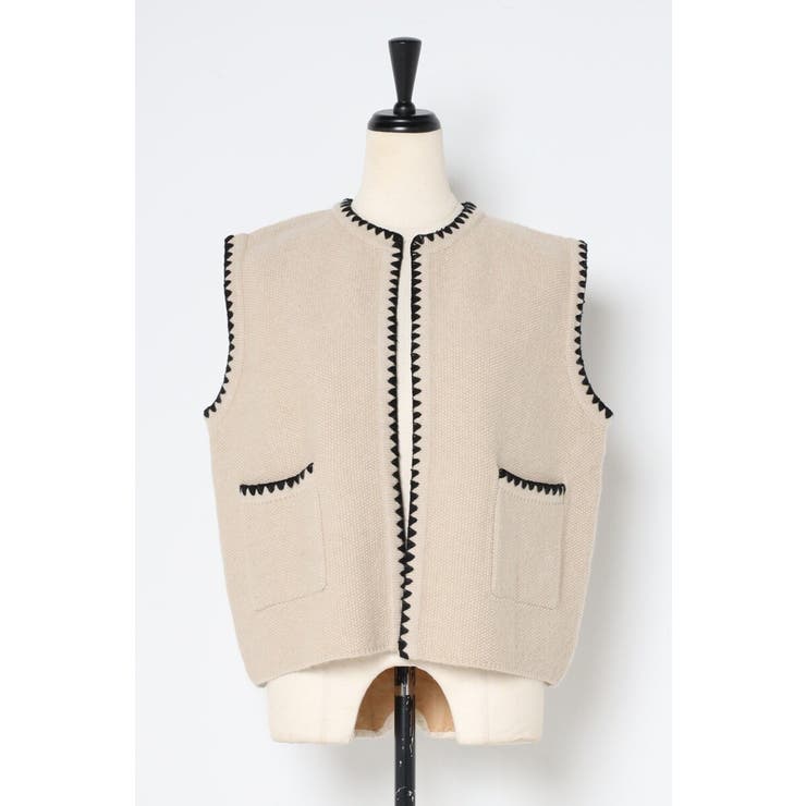 ハマグリステッチニットベスト 88-004375 | BONJOUR SAGAN | 詳細画像28 