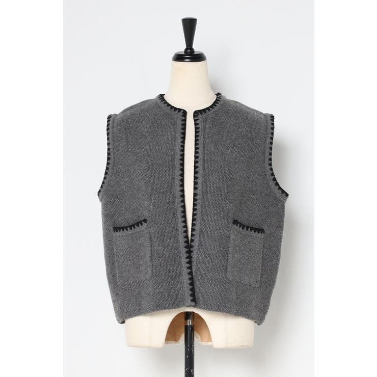 ハマグリステッチニットベスト 88-004375 | BONJOUR SAGAN | 詳細画像29 