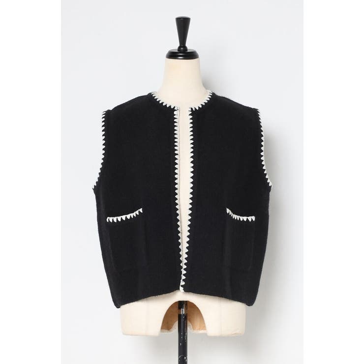 ハマグリステッチニットベスト 88-004375 | BONJOUR SAGAN | 詳細画像30 