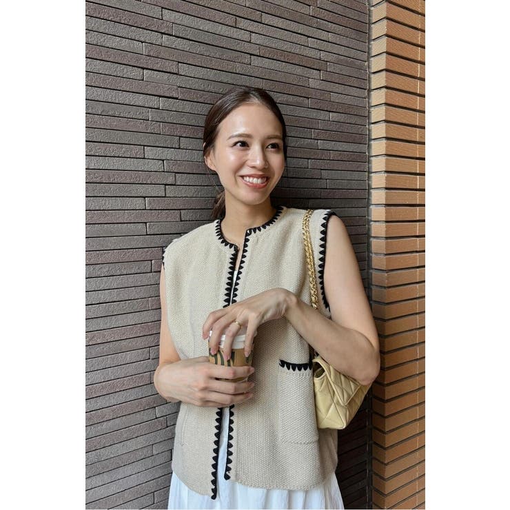 ハマグリステッチニットベスト 88-004375 | BONJOUR SAGAN | 詳細画像33 