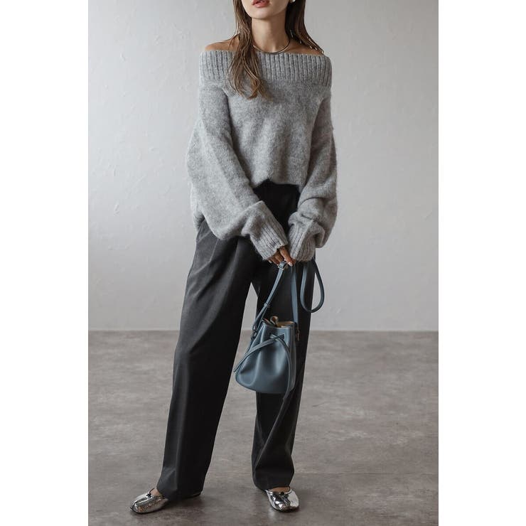 アルパカタッチオフショルニット 88-004381 | BONJOUR SAGAN | 詳細画像1 