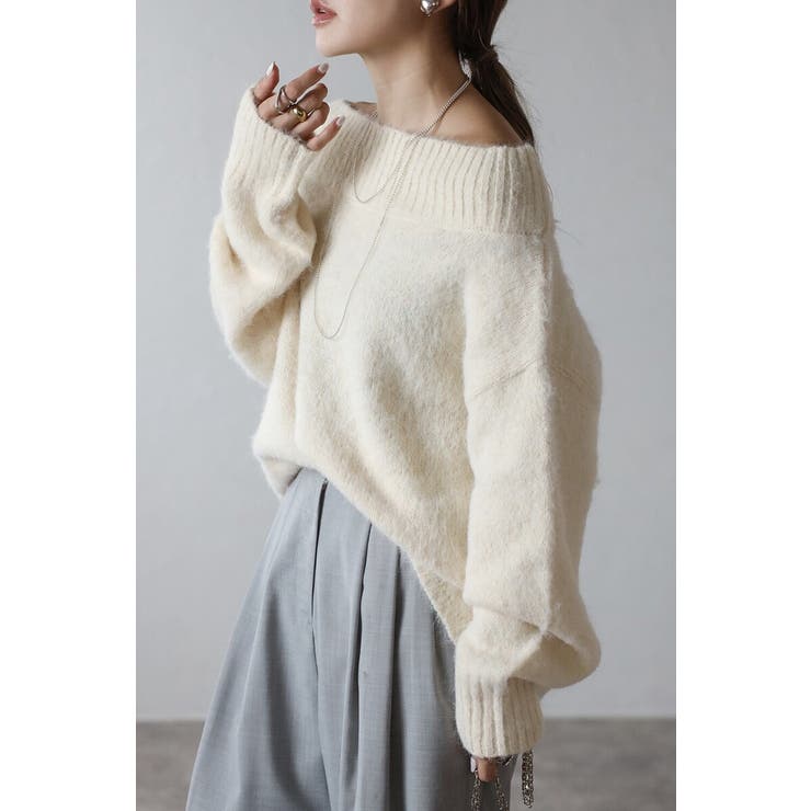 アルパカタッチオフショルニット 88-004381 | BONJOUR SAGAN | 詳細画像19 