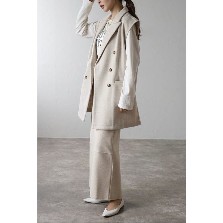 ウールタッチダブルボタンベスト 88-004382 | BONJOUR SAGAN | 詳細画像4 