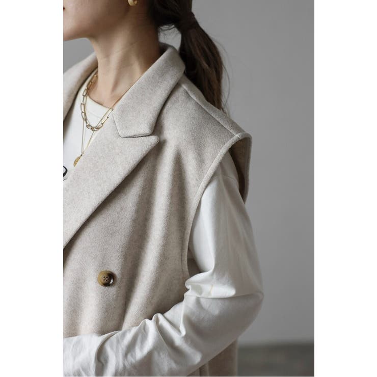 ウールタッチダブルボタンベスト 88-004382 | BONJOUR SAGAN | 詳細画像6 